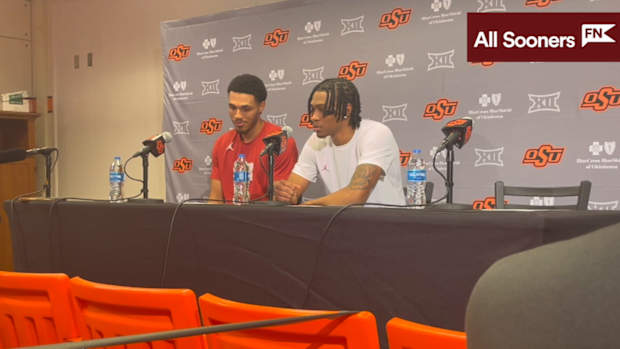 Rivaldo Soares and Javian McCollum Bedlam post-game